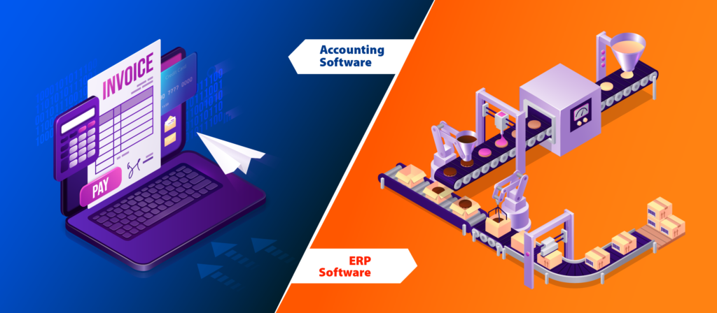 difference between ERP and accounting software