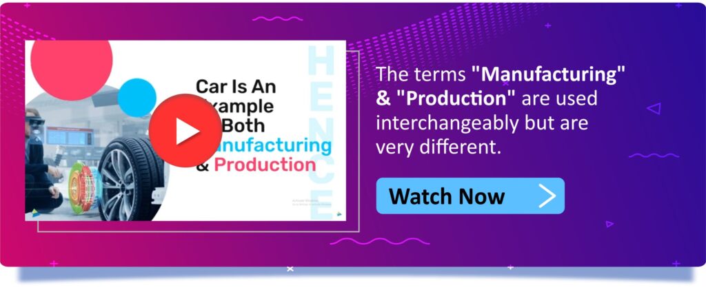 Difference between manufacturing and production